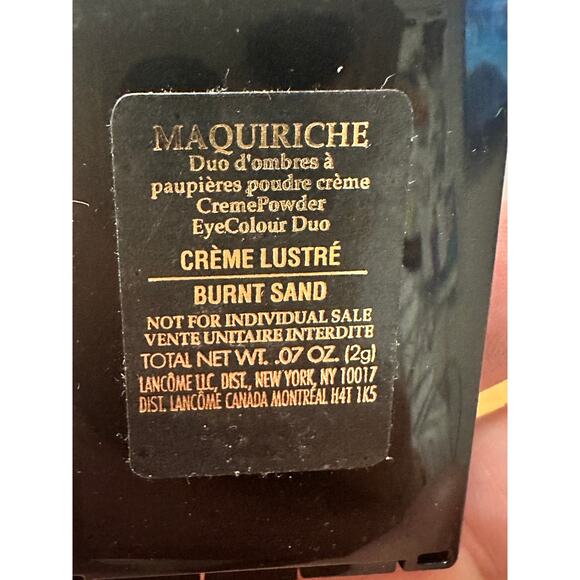 NOS Maquiriche Creme Powder Eye Color Duo Creme Lustre and Burnt Sand .07 oz - Picture 2 of 4